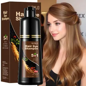 Blonde Brown Instant 5 in 1 Hair Dye Shampoo, Grey Hair Coverage, Contains Ginseng Extract, Herbal Ingredients Natural Shampoo Hair Dye, Unisex 200ml, Salon Semi-Permanent Color，Mother's Day gift