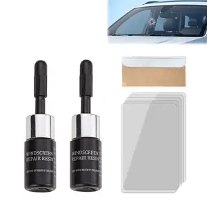 Windshield Crack Repair Kit, 2 Bottles Nano Glass Crack Repair Liquid Quick Windshield Repair for Chips and Cracks, Bulls-Eye and Star-Shaped Crack, Windshield Crack Adhesive