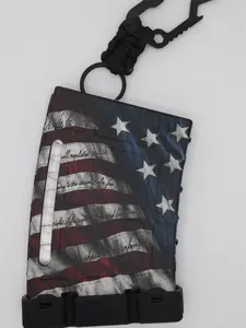 TeeMags Liberty Golf Tee Magazine 3-1/4" with 18 Premium Wood Tees & ParSkins Vinyl Wrap Made in USA