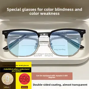 Red-green color blindness glasses - [Custom for clarity], new and upgraded model for both men and women. This pair of glasses helps correct color blindness and color weakness in eyes, and is suitable for family gifts or holiday gifts.