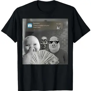 funny graphic tee Tung Tung Tung Sahur, John Pork, AI Baby Funny Meme Brainrot T-Shirt