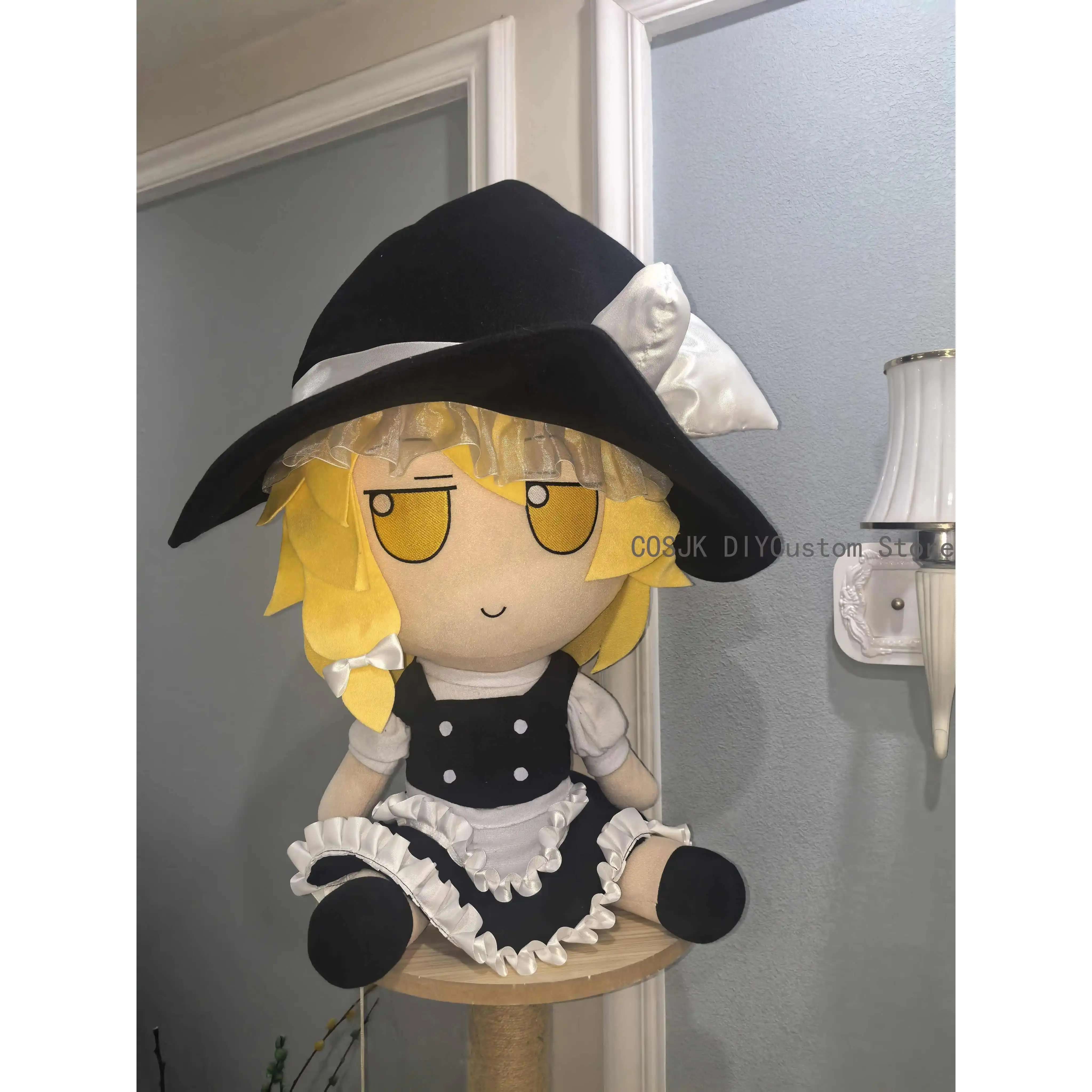 Cute Kirisame Marisa Fumo Girl Touhou Project 55cm Sitting Model Pillow Anime Cosplay Cartoon Mascot Cushion Xmas Gifts