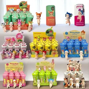 Sonny Angel Blind Box Series - Cute Hippers, Cat Life, Marine Mini Figures - Kawaii Desktop Decor & Phone Attachment