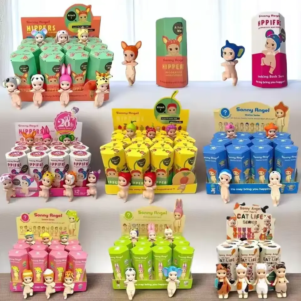Sonny Angel Blind Box Series - Cute Hippers, Cat Life, Marine Mini Figures - Kawaii Desktop Decor & Phone Attachment
