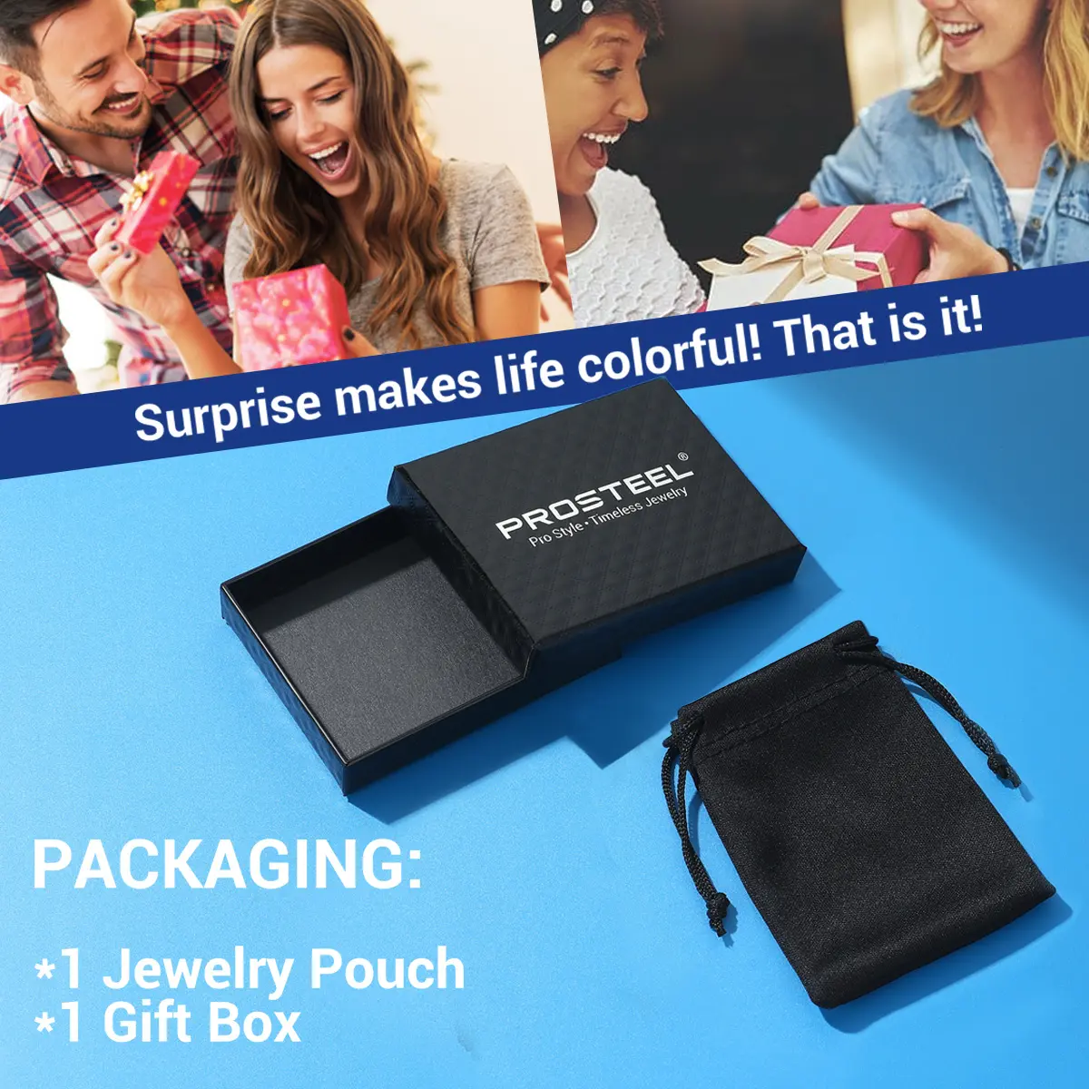 PROSTEEL Initial Tag Necklace Stainless Steel Rectangular Square Letter Necklace Alphabets from A-Z Chain Jewelry Unisex For Men Women Gift Box PROSTEEL Initial Tag Necklace Stainless Steel Rectangular Square Letter Necklace Alphabets from A-Z Chain Jewelry Unisex For Men Women Gift Box