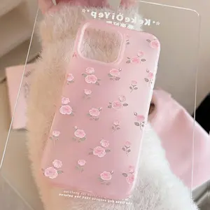 Pink Rose iPhone 16 Pro Max Compatible 17 Phone Case 15 Sweet Fresh 13 12