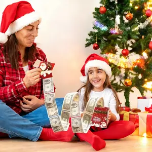 Mery Christmas Money PullOut Gift Box - Fun Surprise Cash Holder for Friends Wives  Sisters Holiday Party Accessory Decorations Supplies Ornaments.excellent gifts for Christmas and new year Must-buy on Black Friday