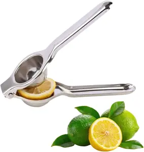 Premium Lemon Squeezer Stainless Steel – Heavy Duty Citrus Juicer for Lemon & Lime – Ergonomic Manual Hand Press with Non-Slip Handle – Rust-Resistant, Dishwasher Safe, Easy to Use & Clean