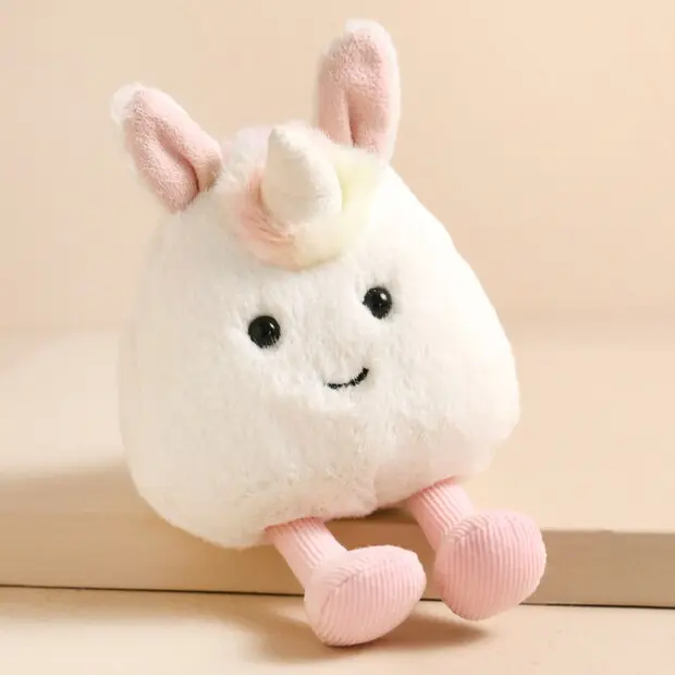 Jellycat Amuseabean Unicorn – Ultra Soft Plush Unicorn, Cute Kawaii Collectible, Magical Fantasy Decor, Gift for Kids, Adults & Jellycat Fans, Keychains