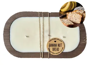 Banana Nut Bread Soy Dough Bowl Candle