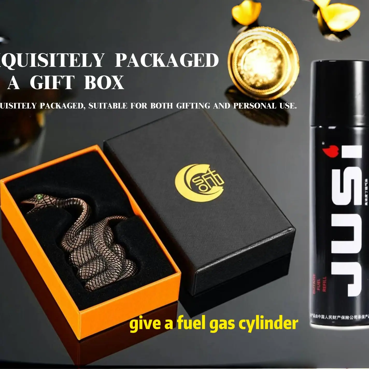 Snake shape-gift box (including gas tank)