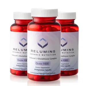 Relumins Advance Nutrition Gluta 1000 - Reduced L-Glutathione, Alpha Lipoic Acid & Rose HIPS - Antioxidant Support for Skin & Overall Wellness - 60 CT per Bottle
