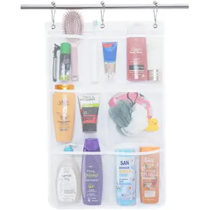 Lifewit Mesh Shower Caddy, Hanging Organizer with Quick-Drying Mesh, Portable & Lightweight Bathroom Organizer, Space-Saving Design Metal Personal