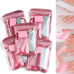 1/5/10 Packs Manicure And Pedicure Set , Mini Nail File And Wooden Nail Stick Set, Double-Sided Nail File, Wooden Cuticle Pusher, Nail Cleaning Tools, Nail Stick, Acrylic Nail Art Brush, for DIY Nail Polishing Care