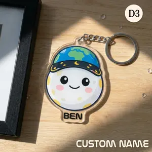 Custom Name Rise Plushie Artemis II Keychain, Personalized Artemis 2026 Back to the Moon Charm, Gift for Your Children, Clear Acrylic Keychain Perfect Gift for Daughter or Son