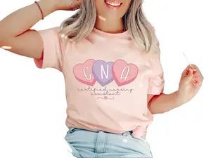 CNA Valentine's Day Shirt, Candy Heart Nursing Assistant Shirt Happy Valentine's Day Certified Nursing Assistant Shirt Patient Care Tech Tee
