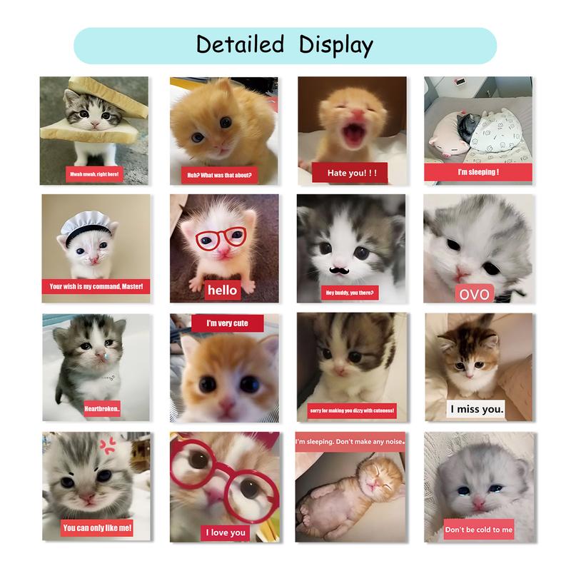 Cute Stickers 50 Pcs Cat Meme Kawaii Vinyl Sticker Shopping Scrapbooking Decals Waterproof Easy Re-Use for Water Bottle Laptop Phone Gifts for Child Friends Lovers Stickers for messages