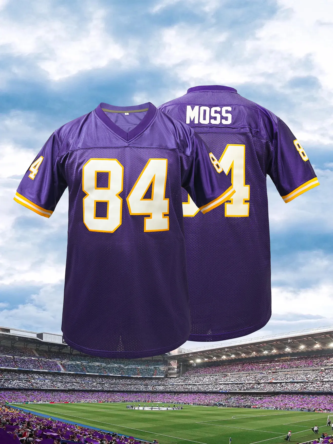 Men's 84 Letter Embroidered American Football Jersey Sports Style Jersey Breathable Soccer Uniform Custom Shirt Classic Retro Mesh Jersey For Adults Jersey Shirts