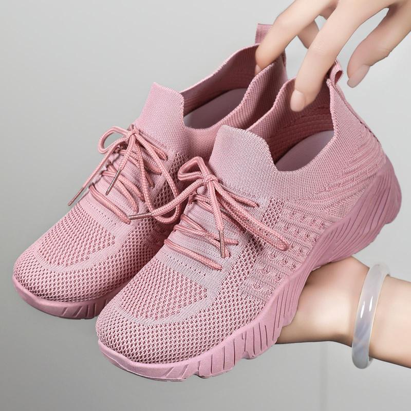Women's Retro Thick-Sole Mesh Sneakers 2026 - Breathable, Lightweight, Non-Slip Wide Toe Box Casual Athletic Trainers for Daily Work, Travel - Fall Shoes for Women, Mesh/Knit