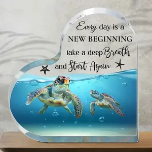 Acrylic Desktop Turtle Design, Perfect Birthday Gift for Bedroom Kitchen Living Room Home Office Decor, Novelty Decor, Unique Acrylic Artwork