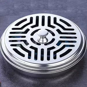 1pc Portable Stainless Steel Mosquito Coil Holder with Lid & Handle - Home Decor Incense Holder Box - for Outdoor & Indoor Use - Suitable for Families & Travelers - Perfect Gift for Housewarming & Travel