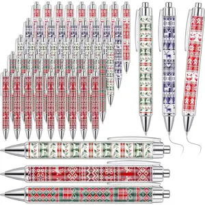 100 count Christmas Ballpoint Pens Bulk with Black Ink, Reindeer and Snowflakes Xmas Rollerball Pens for Adults Christmas Party Favors Gifts for Coworkers Office Favors Stocking Stuffers