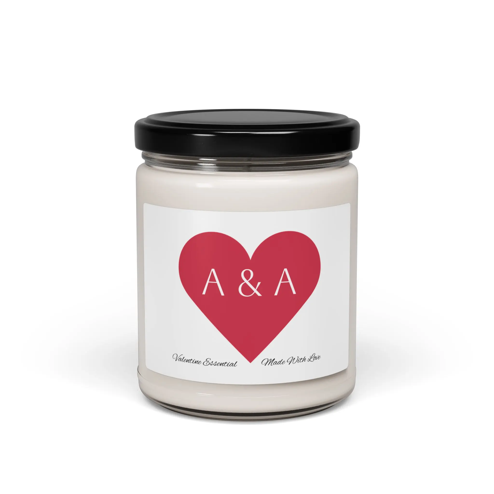 Custom Valentine's Scented Candles: Couple Initials