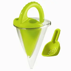 Beach Toys - Drip Sand Castle Funnel with Sifter Scoop - for Beach Sandpit, Backyard Sandbox & Summer Outdoor Mud Kitchen - Creative Birthday Gift for Kids, Toddlers & Boys Girls