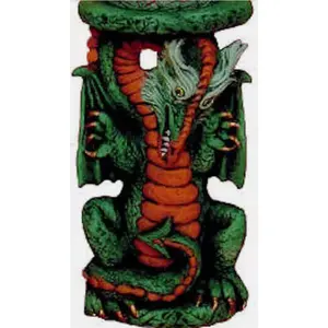 Winged Dragon Candleholder Small Fantasy Unpainted Ceramic Bisque