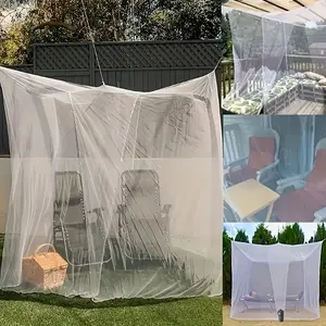 Large Portable Foldable Mosquito Net, Dual Person Polyester Summer Camping Tent, Insect Protection, Breathable, Suitable for Bedroom and Hammock