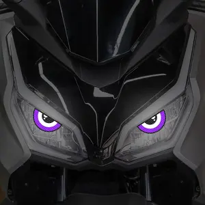 1PAIR  Multi-color Optional Demon Eyes Diamond Grade Reflective Car Stickers Waterproof and Easy To Stick for Motorcycles Cars Motorcycle Headlights Creative Eye Decoration Decals Night Safety Warning DIY Self-adhesive Accessories