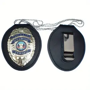 Accessories Recessed Badge Hook with Belt Clip + Necklace (1 Set) Tactical Id Holder