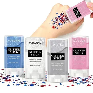 Glitter Powder in Purple, Blue, White, Pink, and Silver; Five-Color Body and Hair Glitter; Makeup for Parties, Dances, and Performances; Styling for Festivals, Celebrations, and Festive Occasions july accessory