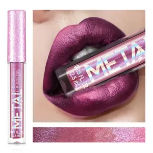 META Matte Liquid Lipstick Waterproof Long Lasting 24 Hour Non-Stick Cup Shimmer Glitter Lip Gloss Women Lip Tint Makeup Cosmetics Glossy 01-Rose Quartz Blend Flawless