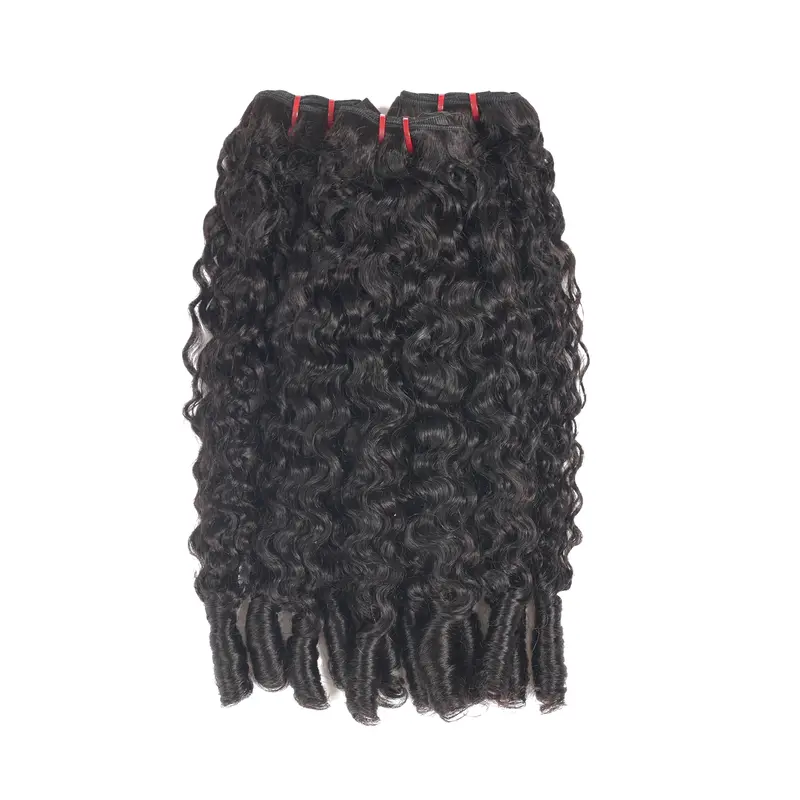 Water wave Human Hair Bundles 4 Bundles per Lot wholesale  display picture 1