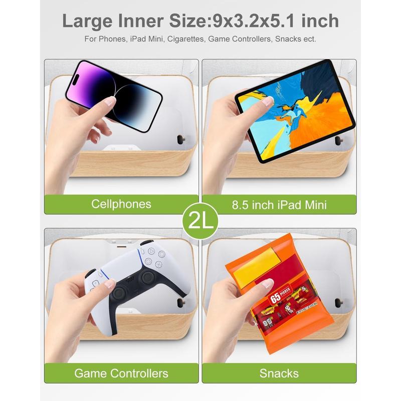 Safe Timed Lock Box, Phone Lock Box with Timer Unplug from Phones,Video ,Social Media,Snacks&Cravings,Self-Control Lockable Storage Box, Phone Locker Time Locking Container for Better Habits