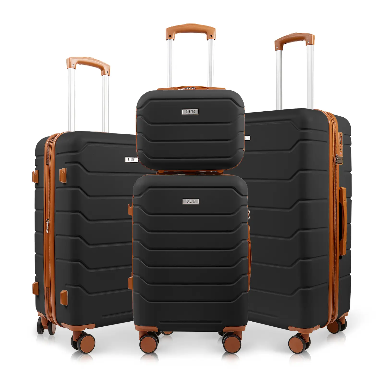 TSA【LIVE】Luggage 4 Piece Sets and 3 Piece Sets, PC+ABS Durable Suitcase with Spinner Wheel, TSA Lock Travel Luggage for Men and Women 13/20/24/28 Inch