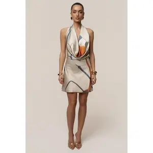Ivory Aurora Cowl Mini Dress