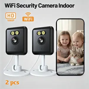 2PCS Indoor WiFi Security Camera | 1080P HD, Color Night Vision, Motion Detection, Auto Tracking, 2-Way Audio, Baby/Pet Monitor | US Local Cloud
