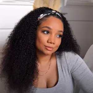 Nadula Flip Over Half Wigs With Drawstring No Glue Seamless 180% Density Kinky Curly Human Hair Wigs Minimal Leave Out Beginner Friendly Summervibes TikTokShopStockUp