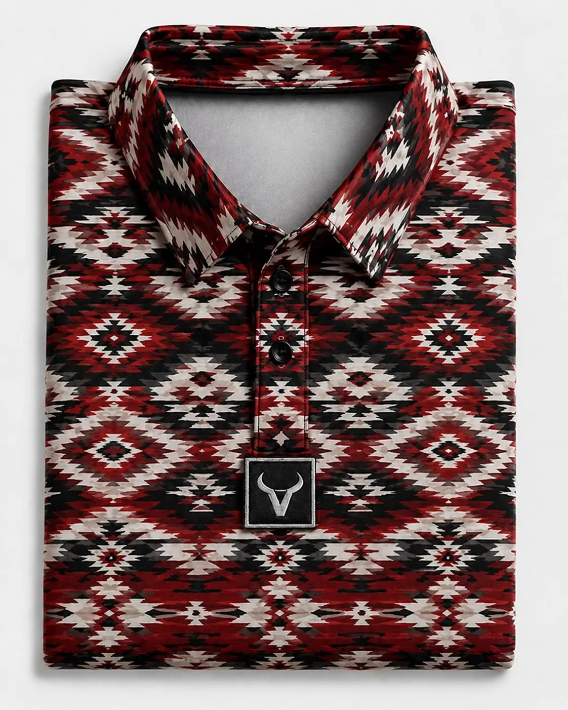 Vexil Brand - Men's Southwestern Tribal Golf Polo Shirt with Embroidered Logo