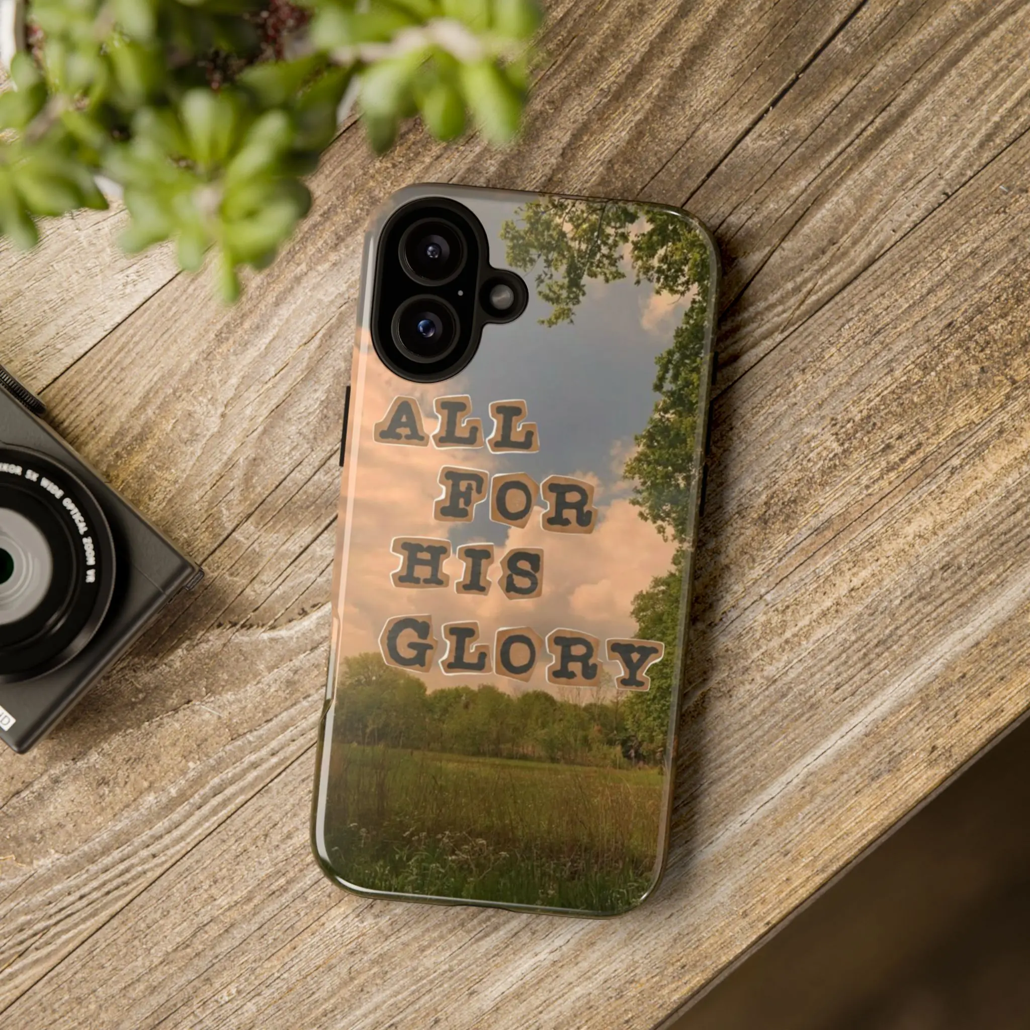 All For His Glory Phone Case, Retro Tough Phone Case, gift for him for her, vintage Case
