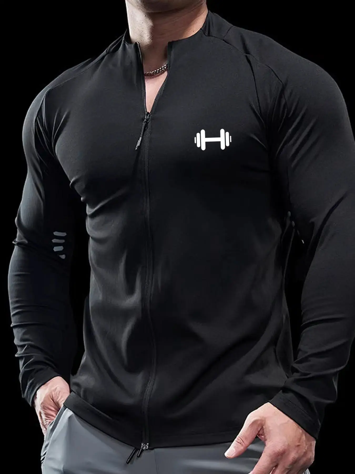 Men's Lightweight Sport Jacket, Casual Athletic Jacket, Gym Jacket, Running Workout Jacket, Full Zip Casual Outerwear, Sporty Breathable Outerwear, Sports Outerwear, Quick-Dry Soft Fabric, Seamless Design, Ideal for Running & Daily Wear