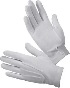 White - Enhanced Uniform Parade Dress Gloves with Gripper Dots