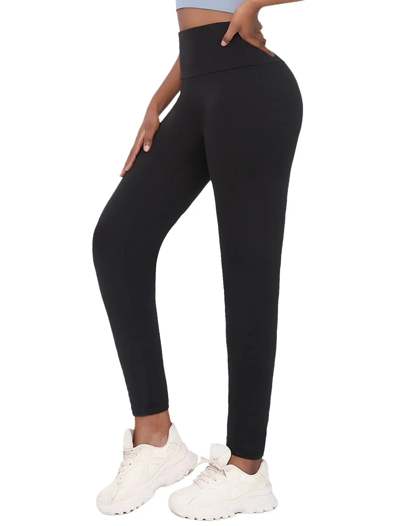 Super Soft Leggings for Women, High Waisted Tummy Control No See Through Activewear Bottoms Fitness Wear Active Wear Workout Yoga Running Pants Leggings, Womens Clothing