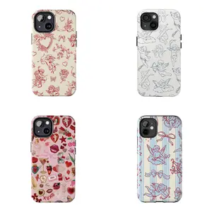 Vintage Cupid Angel Heart Phone Case, Retro Scrapbook Collage Tech Gift, Trendy Preppy Mobile Skin, Romantic Aesthetic Tech Accessory