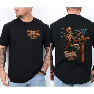 Worked To Death Shirt, Lineman Shirt, Electric Lineman Shirt, Funny Lineman Shirt, Powerline Worker Shirt, Utility Worker Shirt, Electrician Shirt, Lineman Graphic Tee, Unisex Work Shirt