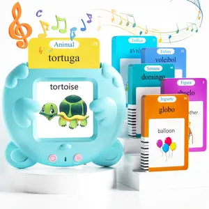 Spanish & English Talking Flash Cards for Toddlers, 510 Sight Words Bilingual Learning Toys for Children, Autism Pocket Speech Therapy, Español Vocabulary Educational Flashcards