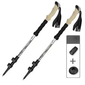 2PCS Telescopic Trekking Poles – Ultralight Adjustable Hiking Sticks with Quick Lock & Anti-Shock Design
