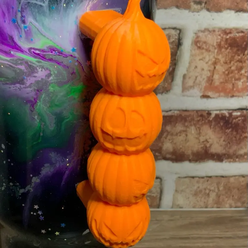 Twisted Jack-o-Lantern Custom Tumbler Handle, Compatible with 40 oz, 30 oz and Various Other Tumbler Sizes